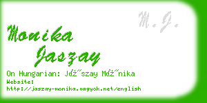 monika jaszay business card